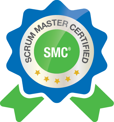 Scrum Master Certified (SMC) badge — SCRUMstudy